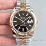 (EW) Copy Rolex Datejust II 2-Tone Jubilee Black Face watch ETA 3255